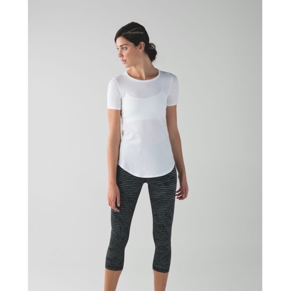 lululemon athletica Pants - Lululemon Wunder Under Pant Luxtreme Roll Down Stripe Play Slate Black Leggings